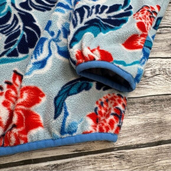 Patagonia Synchilla Snap-T Manoa Dusk Hawaiian Hibiscus Floral Fleece S SM Small - Picture 9 of 12